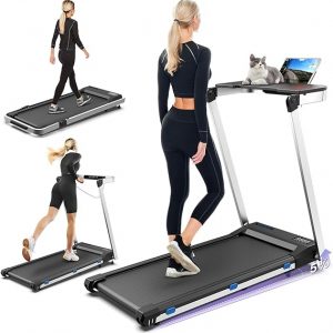 Foldable Treadmill Desk - 3.0HP, 350lb Capacity
